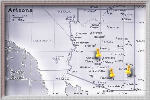 Arizona map by Daumal christian